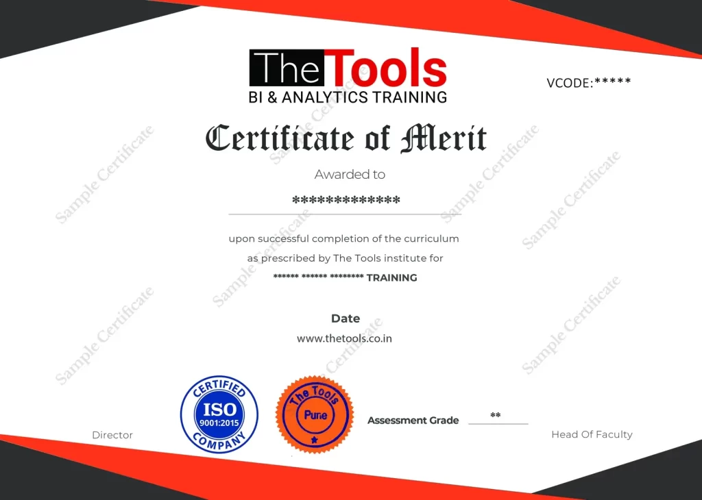 The Tools Course Certificate